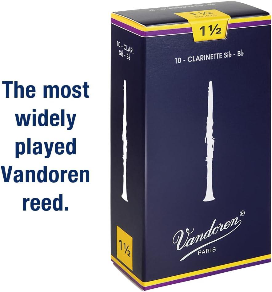 imageVandoren CR103 Bb Clarinet Traditional Reeds Strength 3 Box of 1015