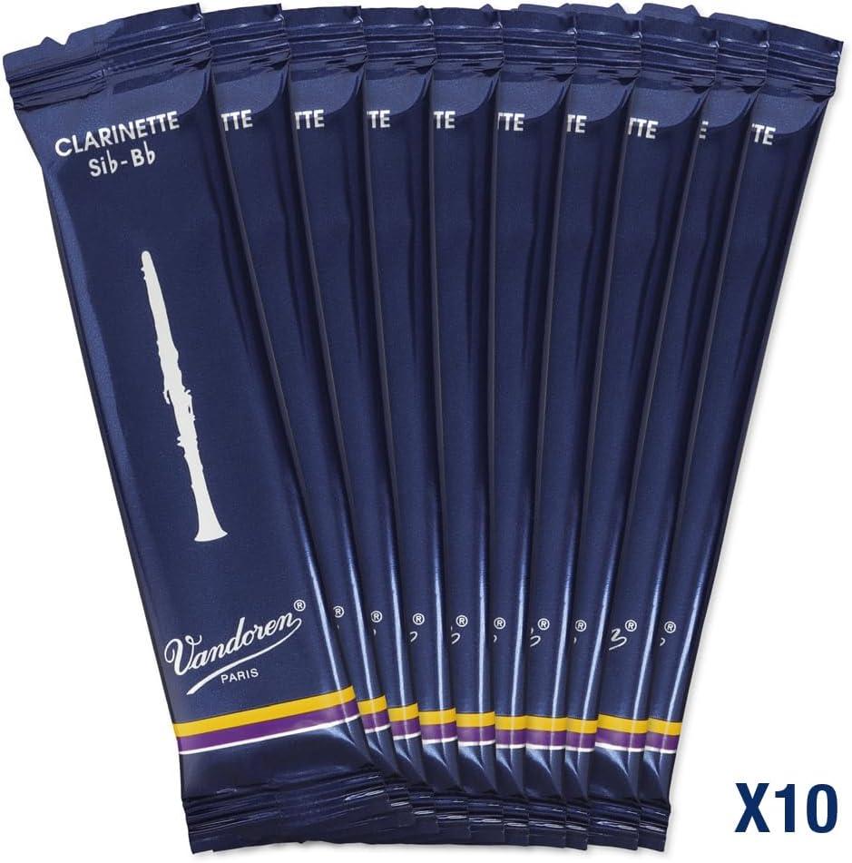 imageVandoren CR103 Bb Clarinet Traditional Reeds Strength 3 Box of 10Strength 1