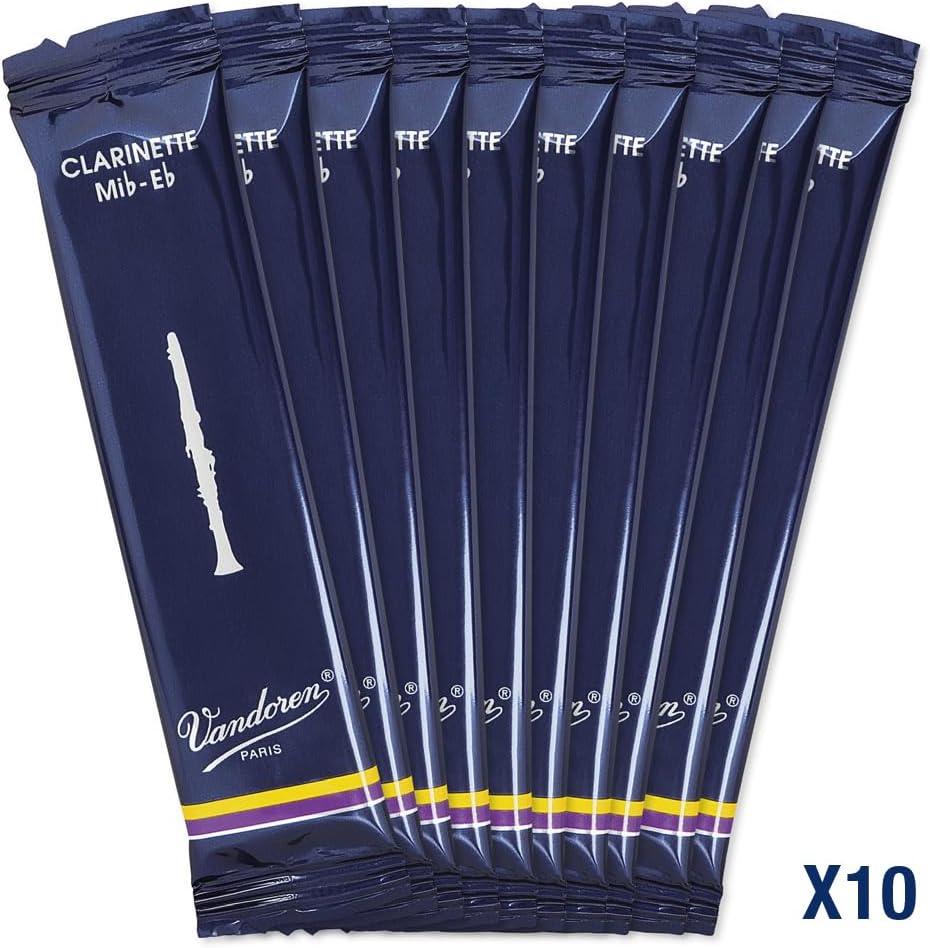 imageVandoren CR113 Eb Clarinet Traditional Reeds Strength 3 Box of 10Strength 1