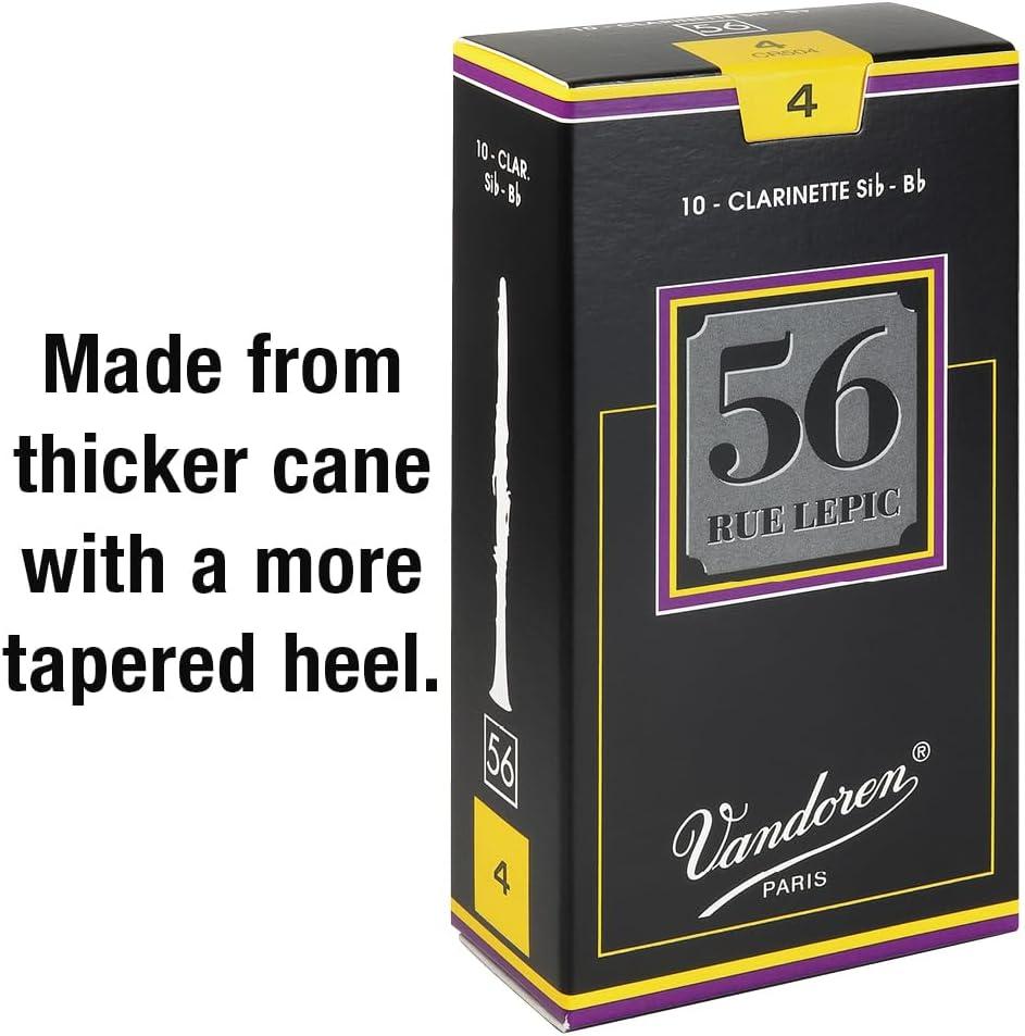 imageVandoren CR5035 Bb Clarinet 56 Rue Lepic Reeds Strength 35 Box of 10Strength 4