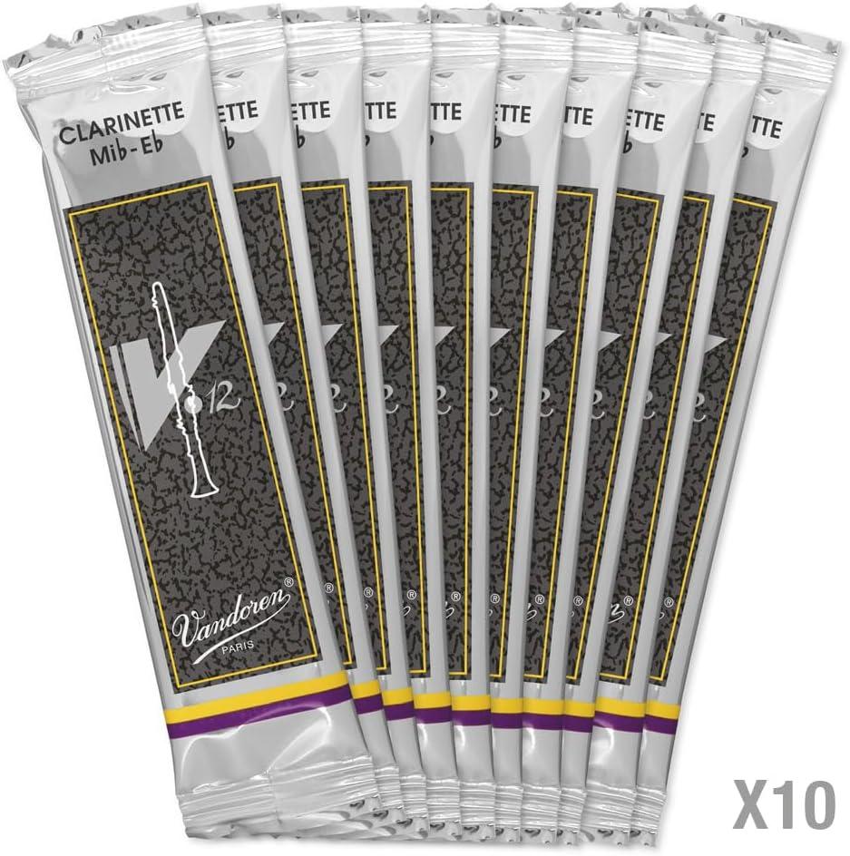imageVandoren CR613 Eb Clarinet V 12 Reeds Strength No 3 Box of 10Strength 45