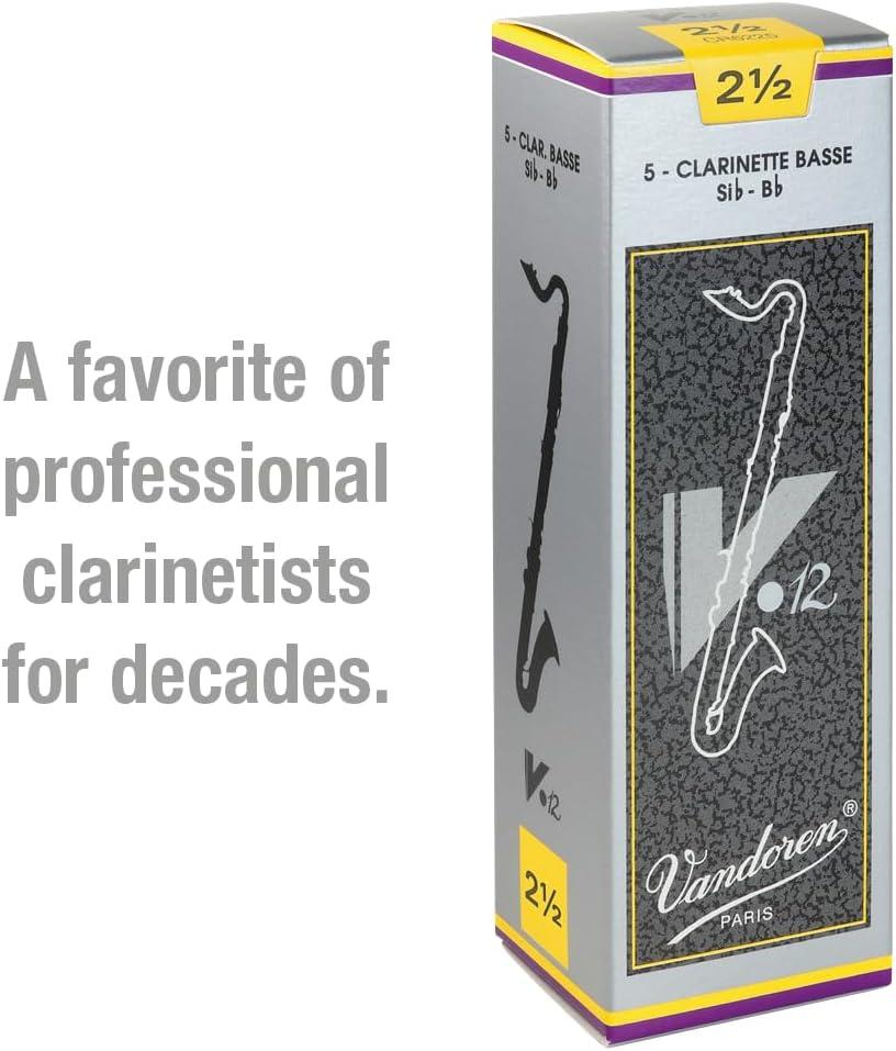 imageVandoren CR623 Bass Clarinet V12 Reeds Strength 3 Box of 5Strength 25