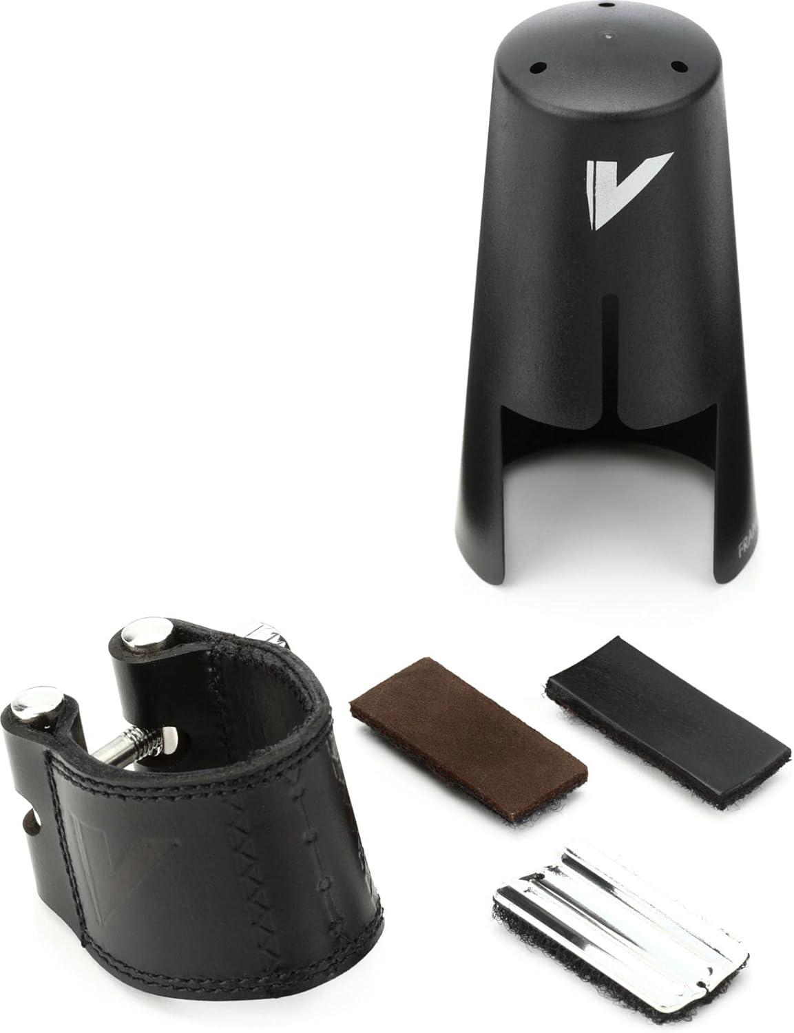 imageVandoren LC21P Leather Ligature and Plastic Cap for Bb Clarinet with 3 Interchangeable Pressure PlatesBb Clarinet