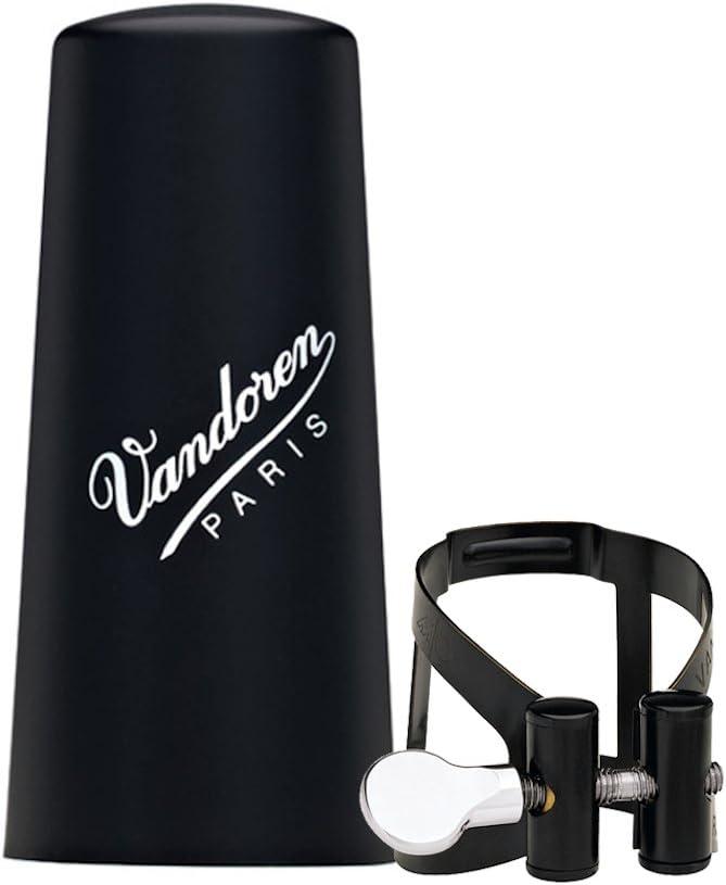 imageVandoren LC51PP MO Ligature and Plastic Cap for Bb Clarinet Pewter FinishBlack
