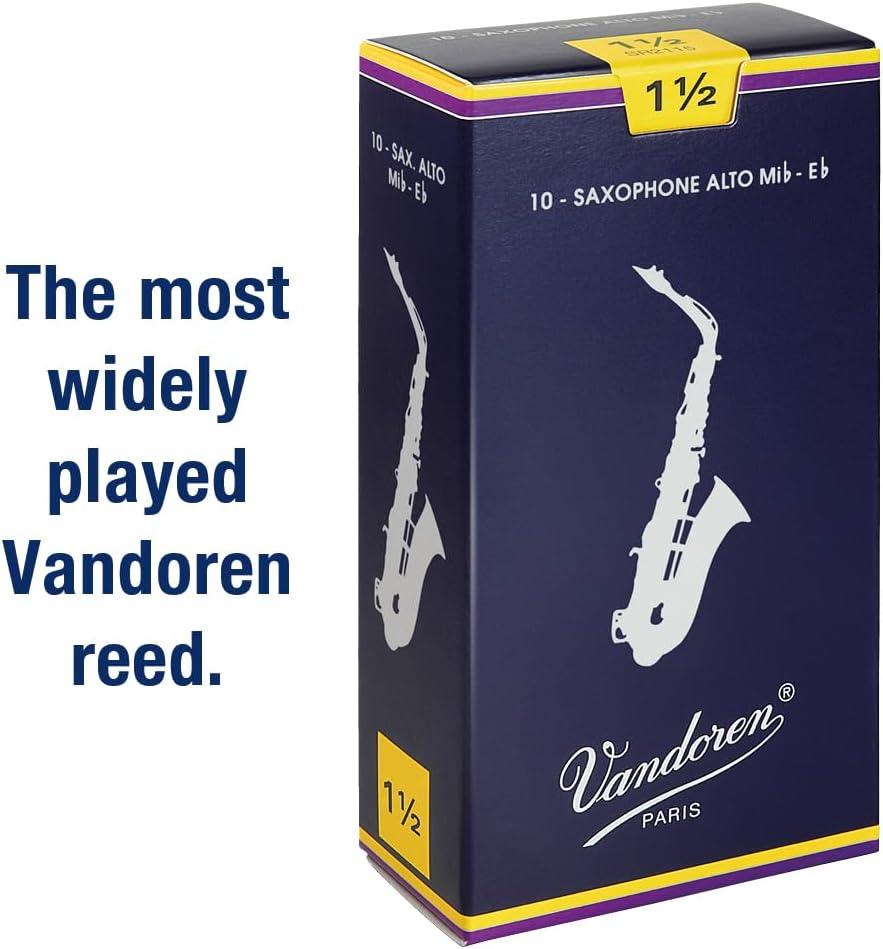 imageVandoren SR213 Alto Sax Traditional Reeds Strength 3 Box of 10Strength 15