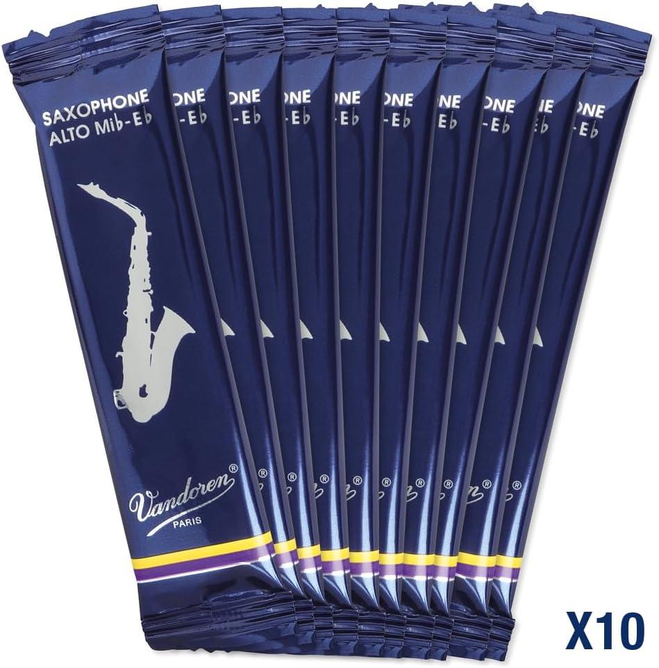 imageVandoren SR213 Alto Sax Traditional Reeds Strength 3 Box of 10Strength 15