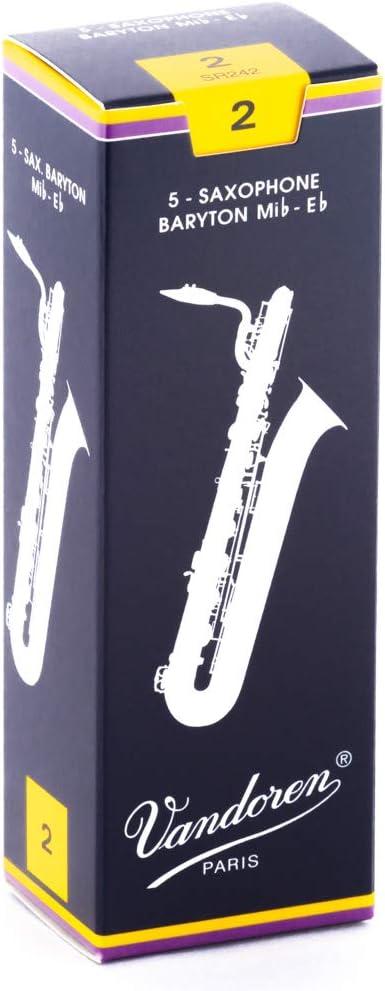imageVandoren SR243 Bari Sax Traditional Reeds Strength 3 Box of 5Strength 2