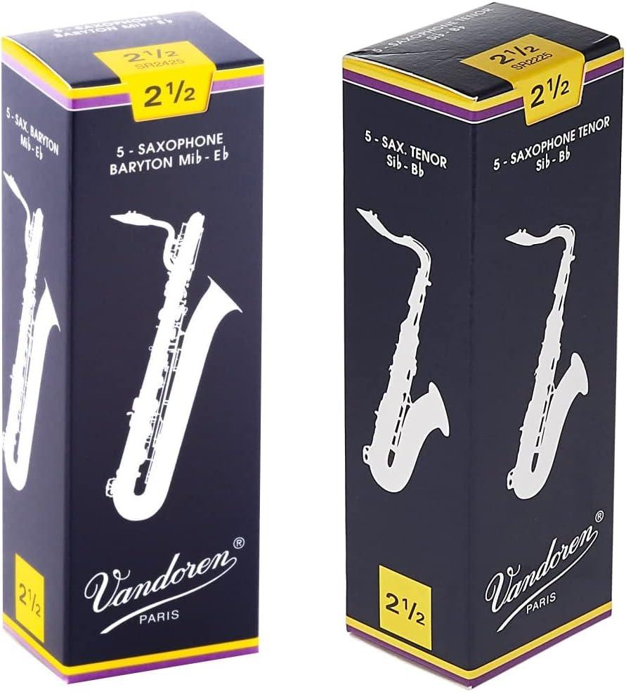 imageVandoren SR243 Bari Sax Traditional Reeds Strength 3 Box of 5Strength 25