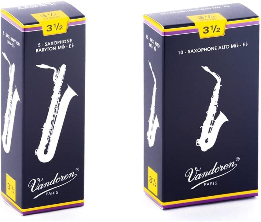 imageVandoren SR243 Bari Sax Traditional Reeds Strength 3 Box of 5Strength 35