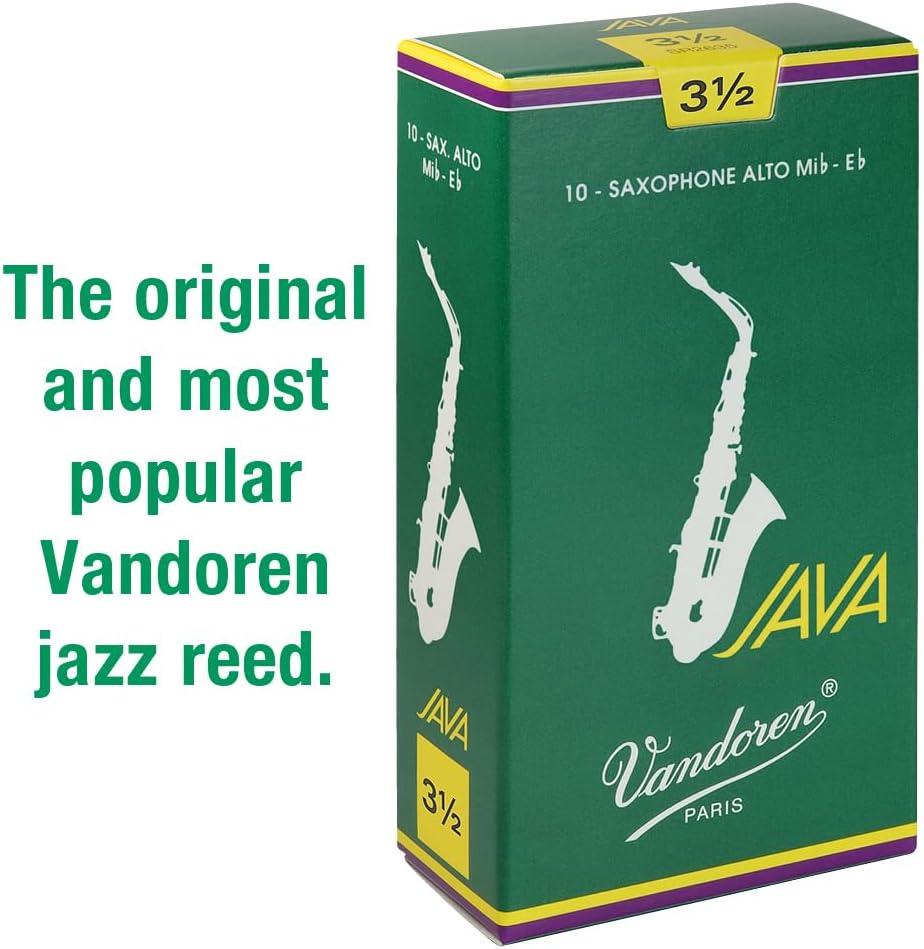 imageVandoren SR263 Alto Sax JAVA Reeds Strength 3 Box of 10Strength 35