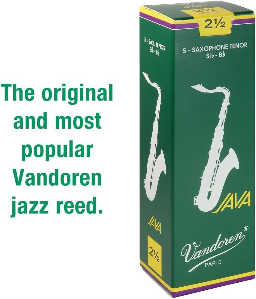 imageVandoren SR273 Tenor Sax JAVA Reeds Strength 3 Box of 5Strength 25