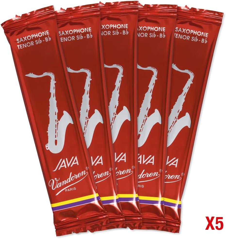 imageVandoren SR273R Tenor Sax JAVA Red Reeds Strength 3 Box of 5Strength 3