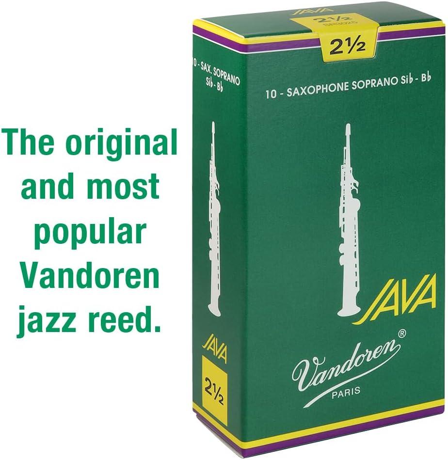 imageVandoren SR3025 Soprano Sax JAVA Reeds Strength 25 Box of 10Strength 25