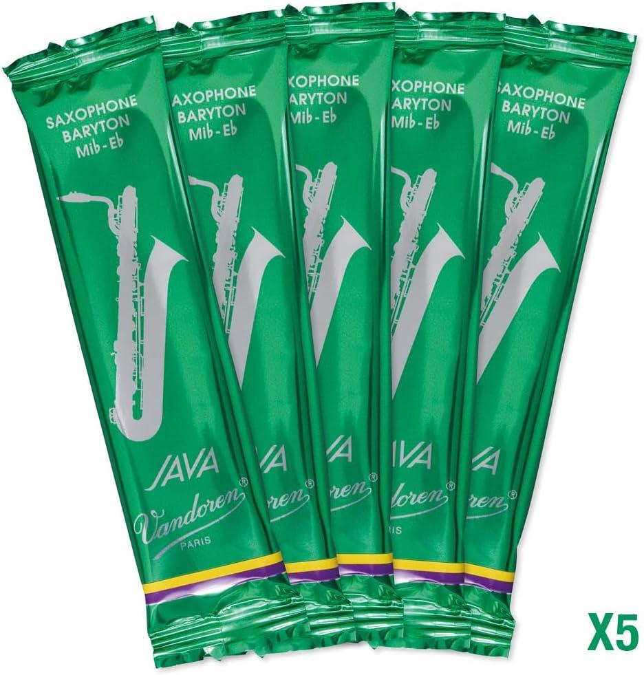 imageVandoren SR343 Bari Sax JAVA Reeds Strength 3 Box of 5Strength 2