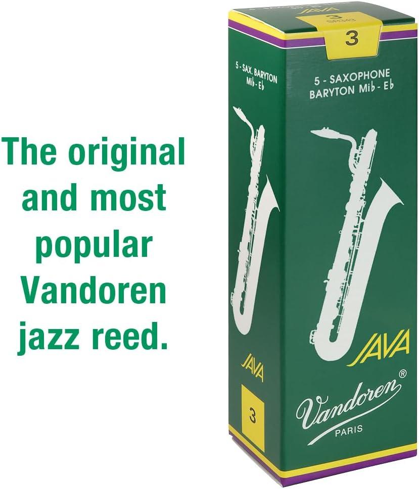 imageVandoren SR343 Bari Sax JAVA Reeds Strength 3 Box of 5Strength 3