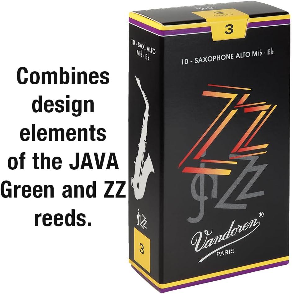 imageVandoren SR413 Alto Sax ZZ Reeds Strength 3 Box of 10Strength 3
