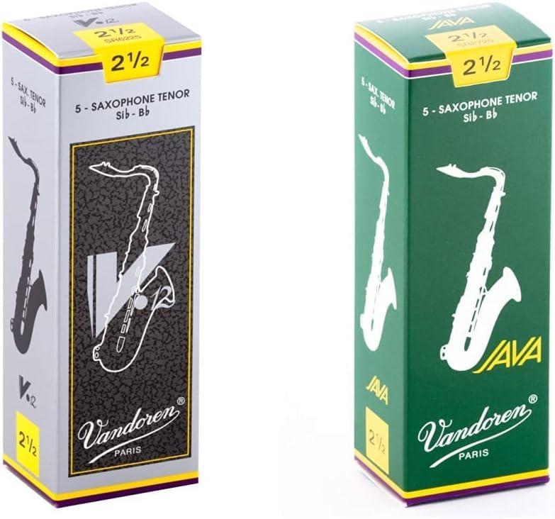 imageVandoren SR623 Tenor Sax V12 Reeds Strength 3 Box of 5 BlackStrength 25