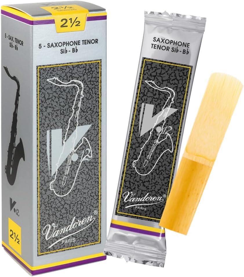 imageVandoren SR623 Tenor Sax V12 Reeds Strength 3 Box of 5 BlackStrength 25
