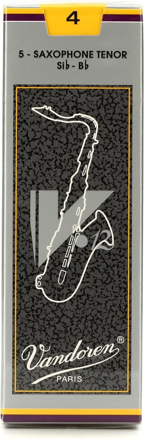 imageVandoren SR623 Tenor Sax V12 Reeds Strength 3 Box of 5 BlackStrength 4