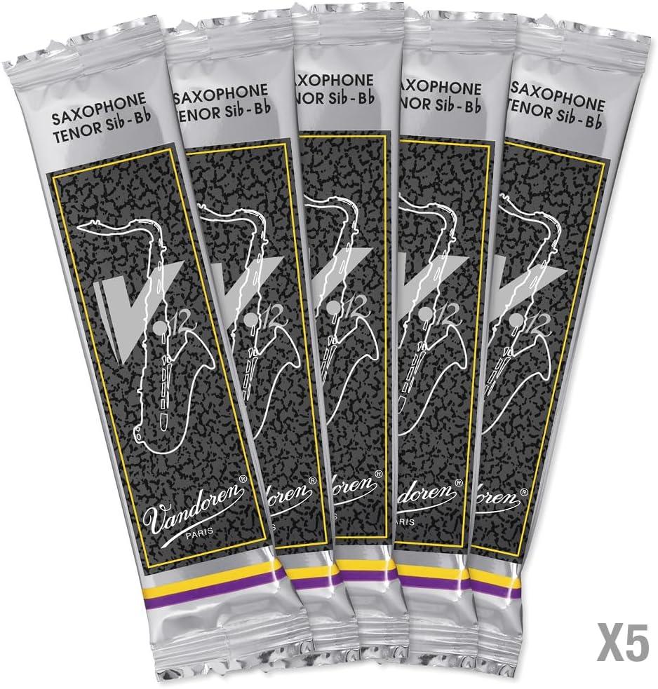 imageVandoren SR623 Tenor Sax V12 Reeds Strength 3 Box of 5 BlackStrength 45