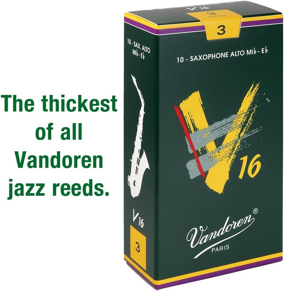 imageVandoren SR703 Alto Sax V16 Reeds Strength 3 Box of 10Strength 3