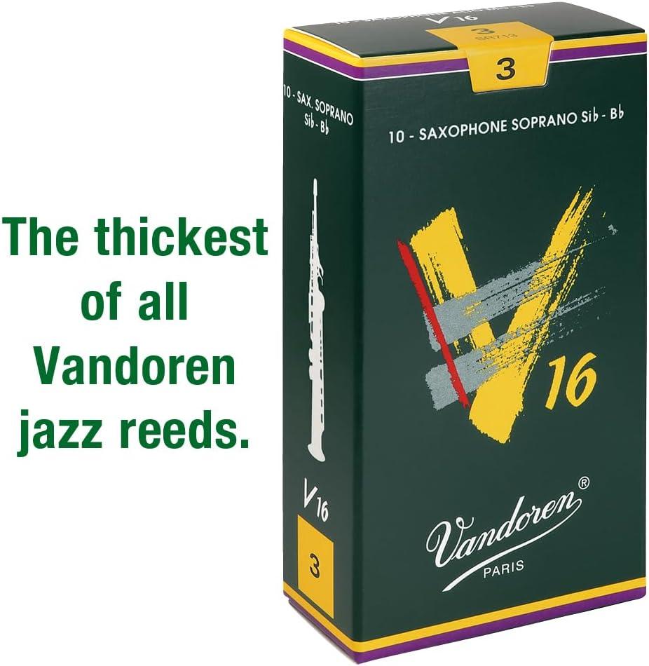 imageVandoren SR7125 Soprano Sax V16 Reeds Strength 25 Box of 10Strength 3