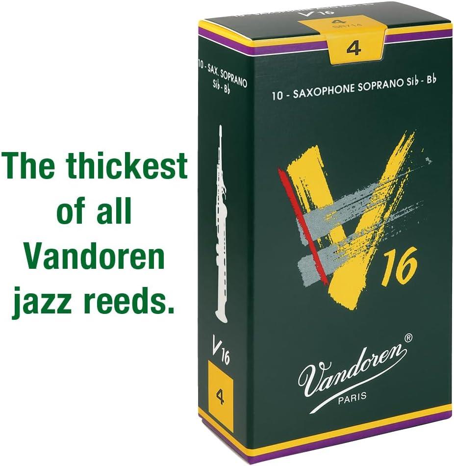 imageVandoren SR7125 Soprano Sax V16 Reeds Strength 25 Box of 10Strength 4