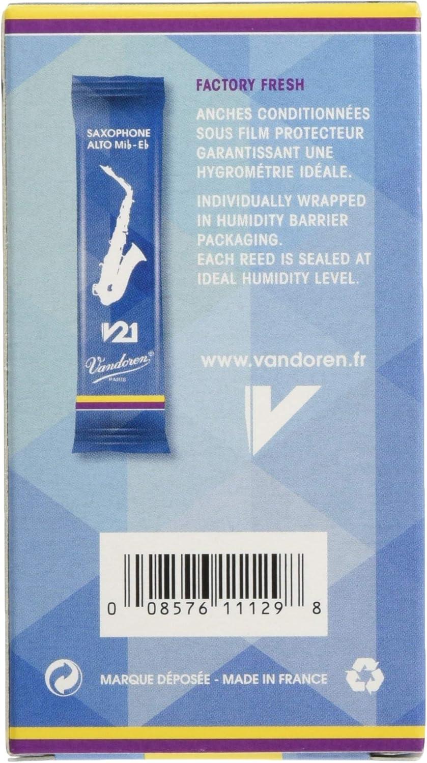 imageVandoren SR813 Alto Saxophone V21 Reeds Strength 3 Box of 10Strength 3
