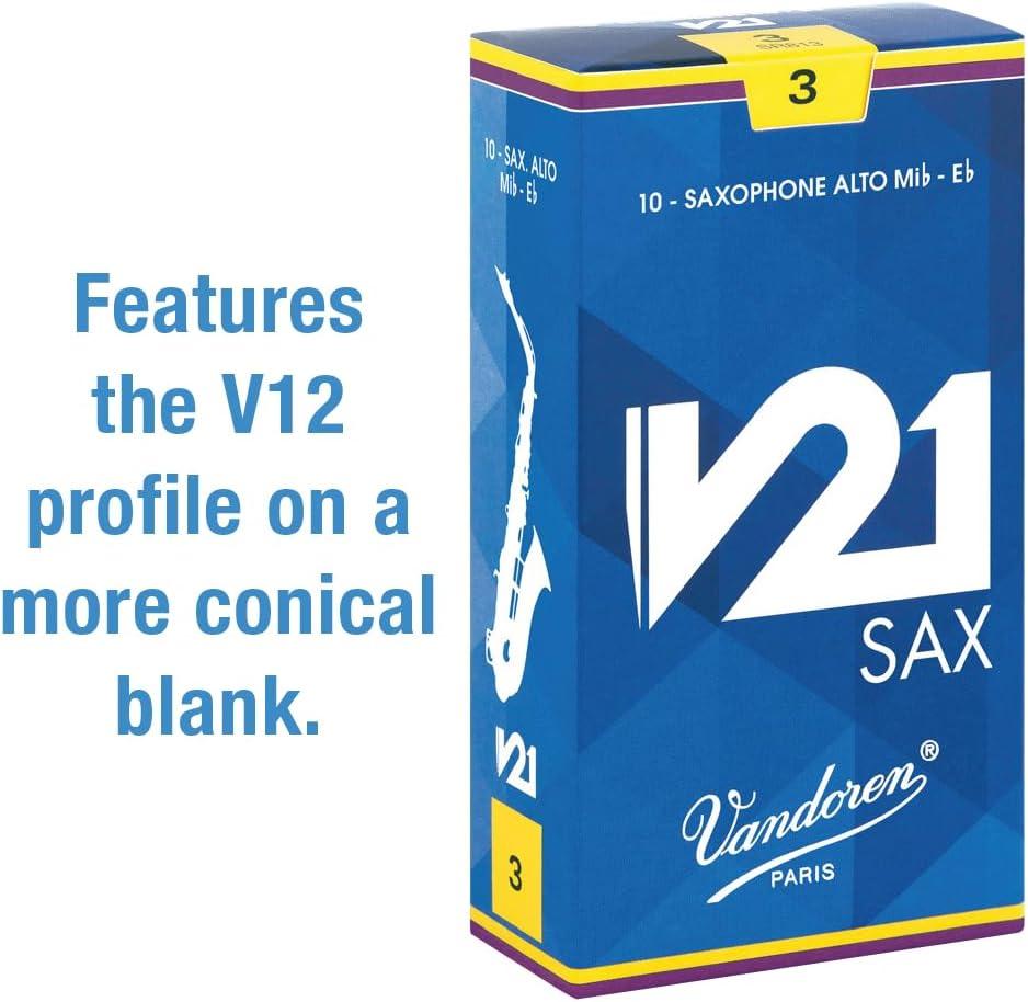 imageVandoren SR813 Alto Saxophone V21 Reeds Strength 3 Box of 10Strength 3