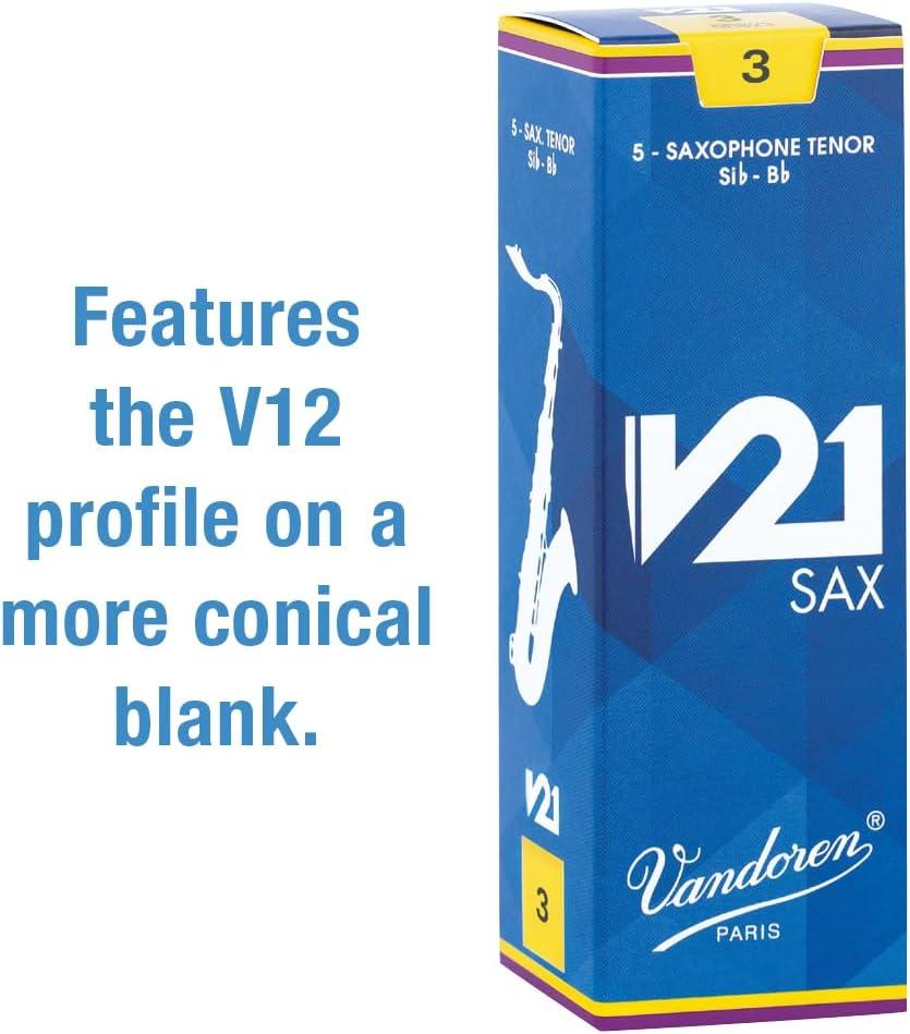imageVandoren SR823 Tenor Saxophone V21 Reeds Strength 3 Box of 5Strength 3