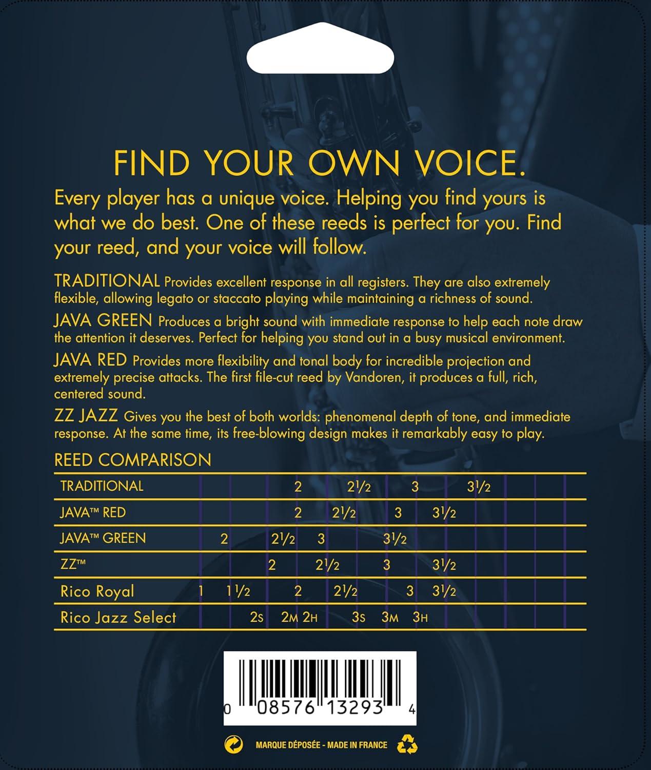imageVandoren SRMIXB3 Jazz Mix Card Bari Sax Strength 3Strength 25
