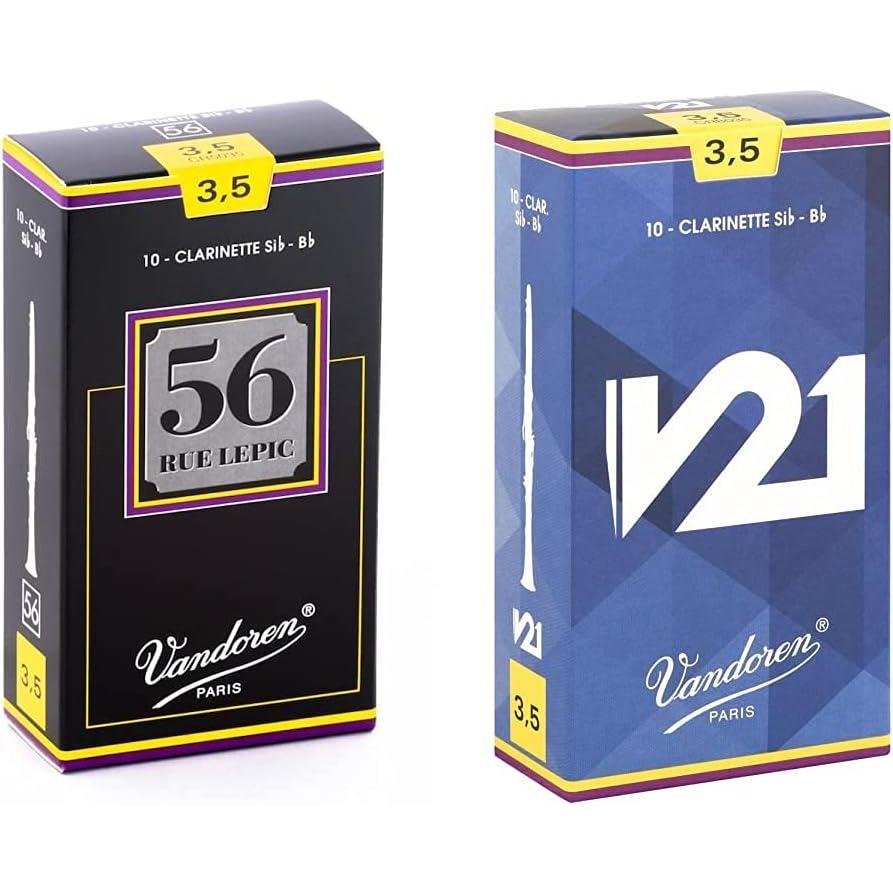 imageVandoren CR5035 Bb Clarinet 56 Rue Lepic Reeds Strength 35 Box of 10Strength 35