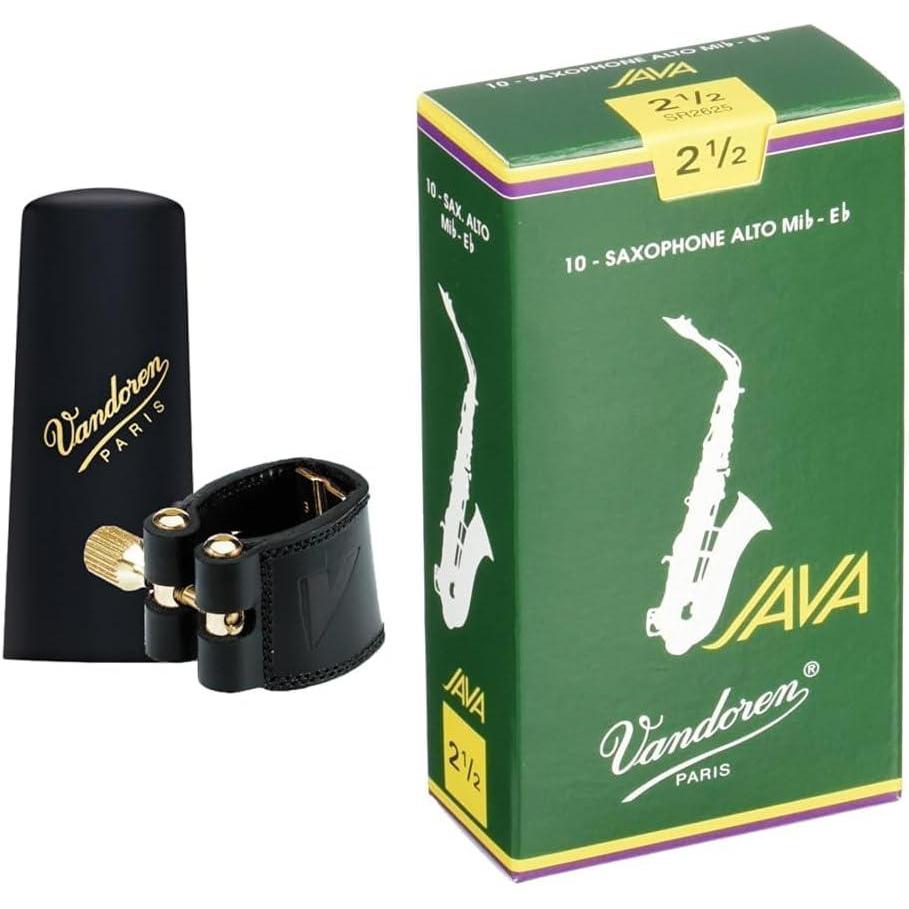 imageVandoren LC21P Leather Ligature and Plastic Cap for Bb Clarinet with 3 Interchangeable Pressure PlatesAlto Sax