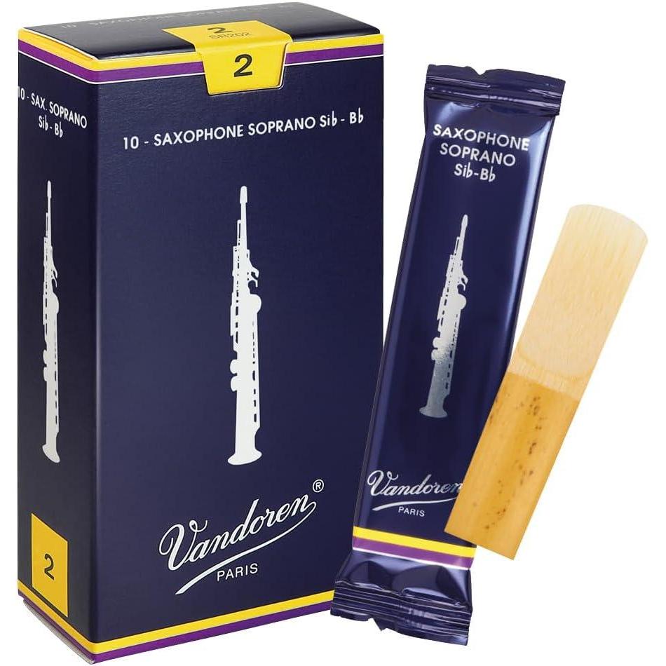 imageVandoren SR203 Soprano Sax Traditional Reeds Strength 3 Box of 10Strength 2
