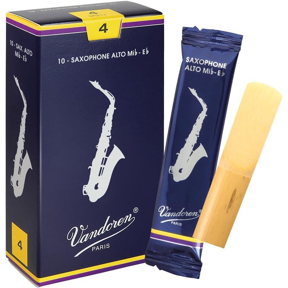 imageVandoren SR213 Alto Sax Traditional Reeds Strength 3 Box of 10Strength 4
