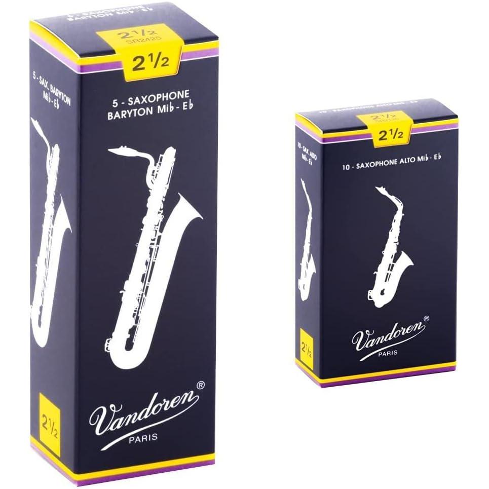 imageVandoren SR243 Bari Sax Traditional Reeds Strength 3 Box of 5Strength 25