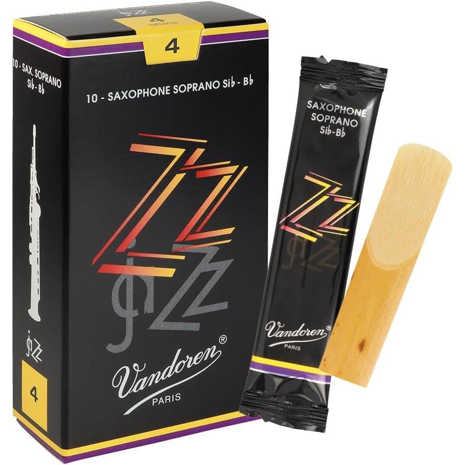 imageVandoren SR4025 Soprano Sax ZZ Reeds Strength 25 Box of 10Strength 4