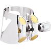 imageVandoren LC07P Optimum Ligature and Plastic Cap for Alto Saxophone Gilded with 3 Interchangeable Pressure Plates BlackAlto Clarinet