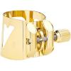 imageVandoren LC07P Optimum Ligature and Plastic Cap for Alto Saxophone Gilded with 3 Interchangeable Pressure Plates BlackSop Sax