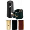 imageVandoren LC21P Leather Ligature and Plastic Cap for Bb Clarinet with 3 Interchangeable Pressure PlatesTenor Sax