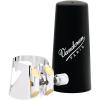 imageVandoren LC01P Optimum Ligature and Plastic Cap for Bb Clarinet Silver Plated with 3 Interchangeable Pressure PlatesBb Clarinet