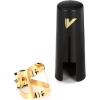 imageVandoren LC57DP MO Ligature and Plastic Cap for Alto Saxophone Gilded FinishAlto Sax  Gilded