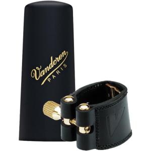 imageVandoren LC21P Leather Ligature and Plastic Cap for Bb Clarinet with 3 Interchangeable Pressure PlatesBari Sax