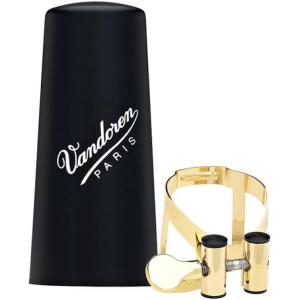 imageVandoren LC51PP MO Ligature and Plastic Cap for Bb Clarinet Pewter FinishGold