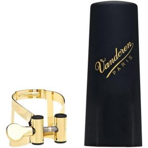 imageVandoren LC57DP MO Ligature and Plastic Cap for Alto Saxophone Gilded FinishAlto Sax  GoldPlated