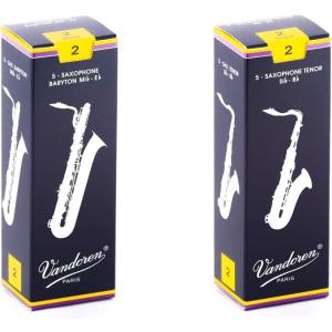 imageVandoren SR243 Bari Sax Traditional Reeds Strength 3 Box of 5Strength 2