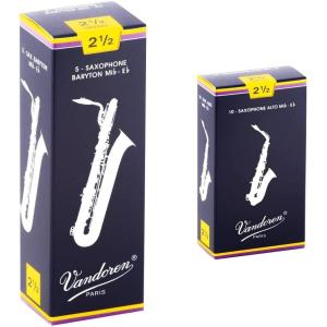 imageVandoren SR243 Bari Sax Traditional Reeds Strength 3 Box of 5Strength 25