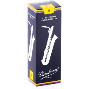 imageVandoren SR243 Bari Sax Traditional Reeds Strength 3 Box of 5Strength 5
