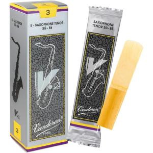 imageVandoren SR623 Tenor Sax V12 Reeds Strength 3 Box of 5 BlackStrength 3