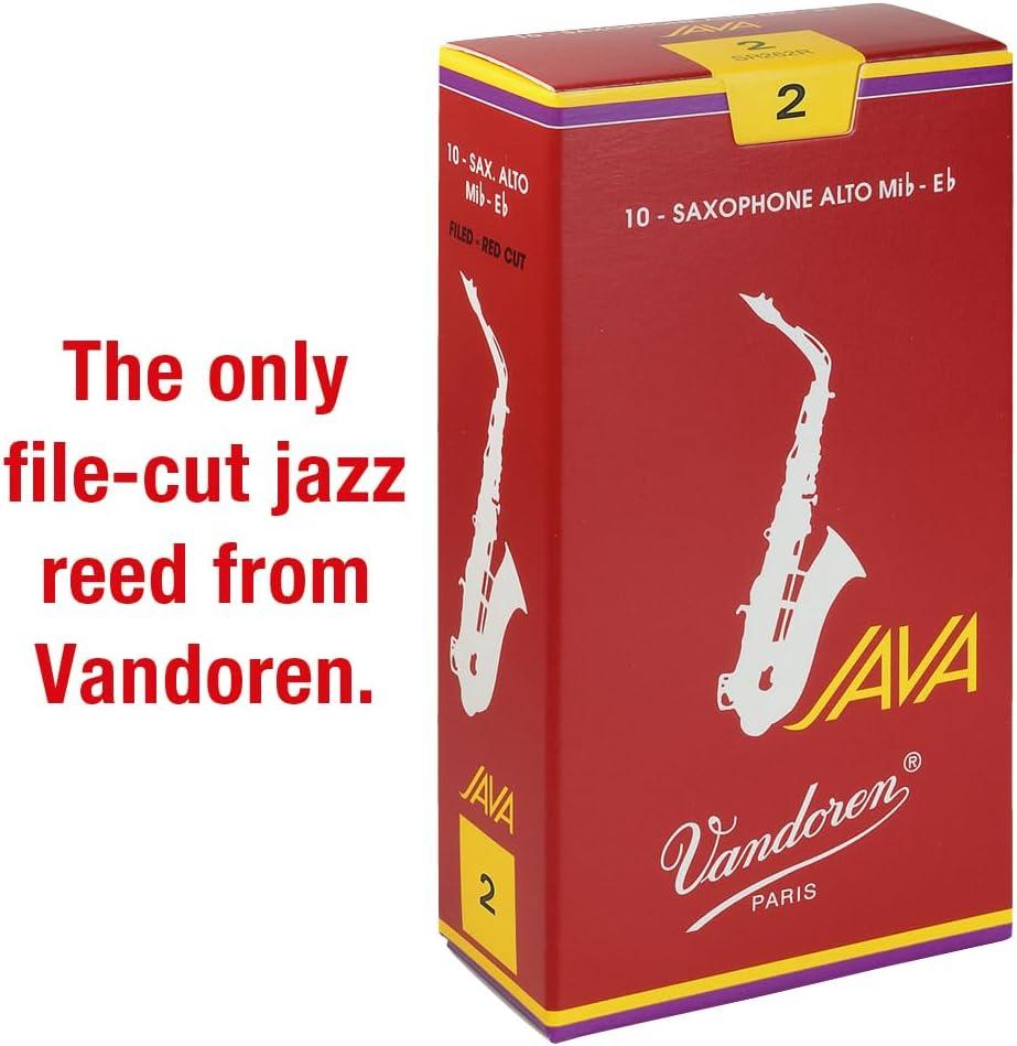 imageVandoren SR263R Alto Sax JAVA Red Reeds Strength 3 Box of 10Strength 2